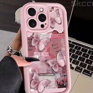 Pink Butterfly Iphone Case